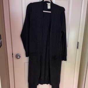Matty M Charcoal Open Front Cardigan